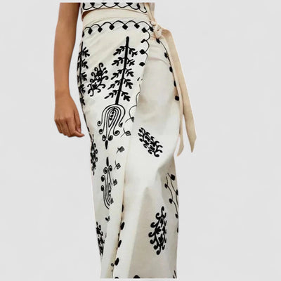 Zofia | Camilla – Bluzka i Spódnica z Nadrukiem