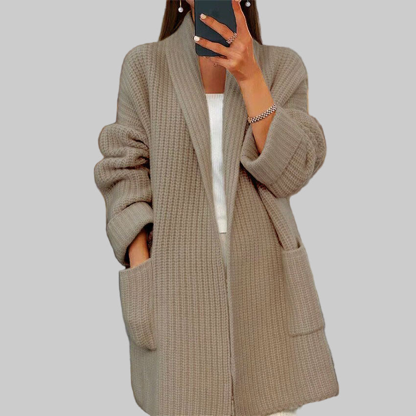 Selma | Sweter dziergany z kieszeniami