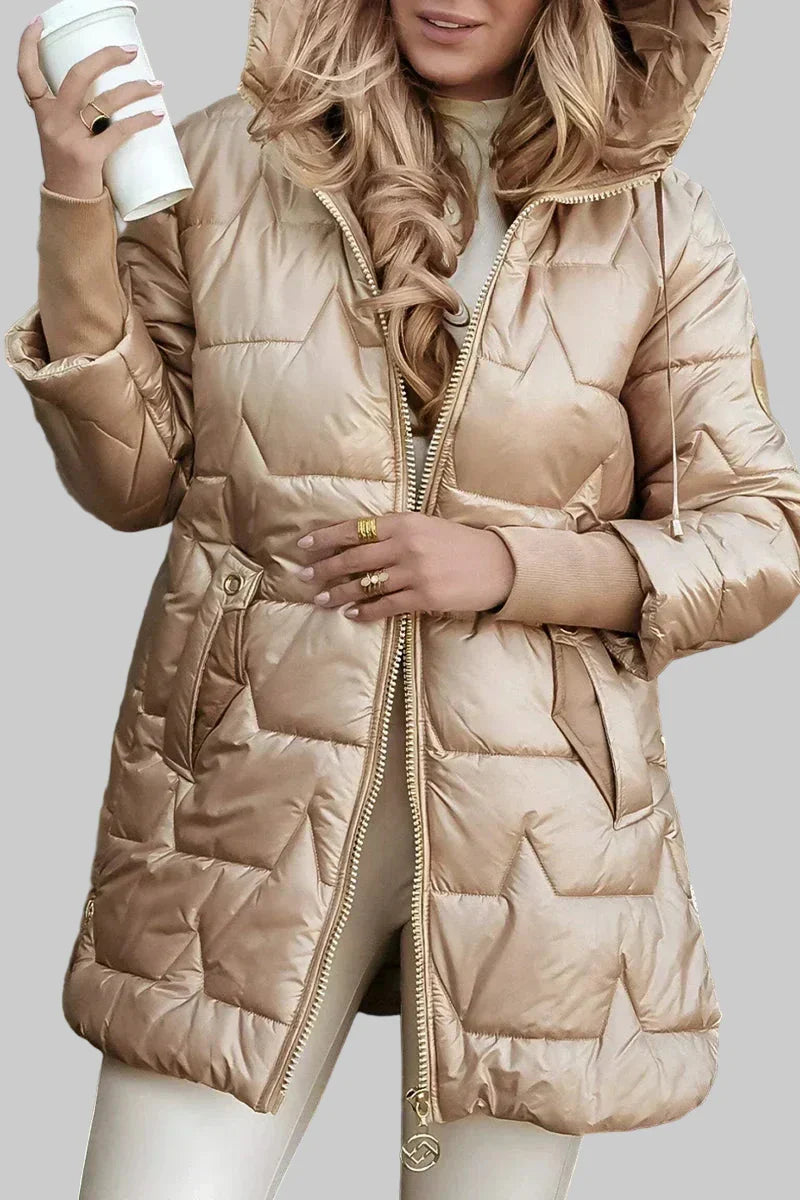 Amy | Elegancki płaszcz zimowy z kapturem