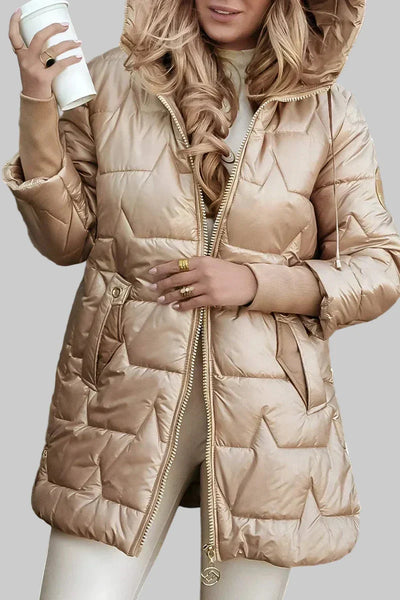 Amy | Elegancki płaszcz zimowy z kapturem